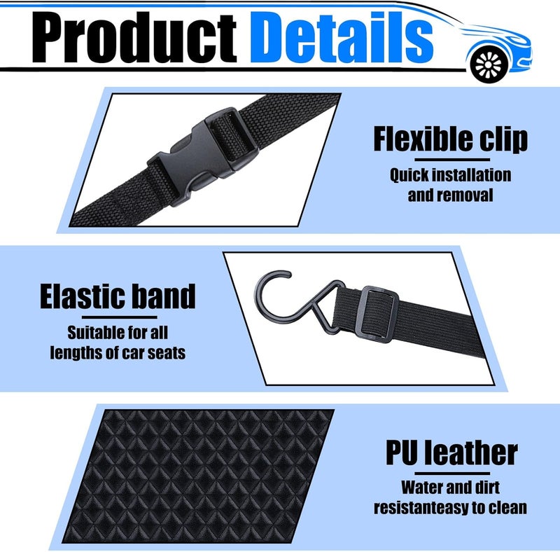 BFXM Car Purse Holder Between Seats, Leather Auto Front Seat Handbag Organizer Pocket, Large Capacity Car Net Pocket Handbag Holder, Backseat Barrier Storage Bag for Kids Pet, Fits for Cars, Trucks, SUVs - Image 5