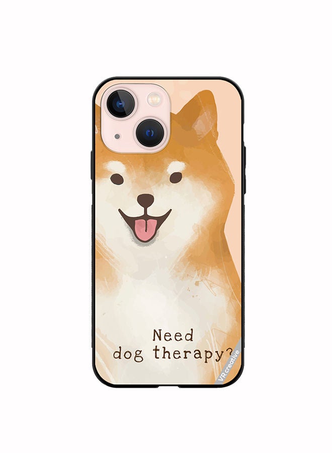 VR CREATIVE Protective Case Cover For Apple iPhone 14 Plus Dog Therapy Design Multicolour - Image 1