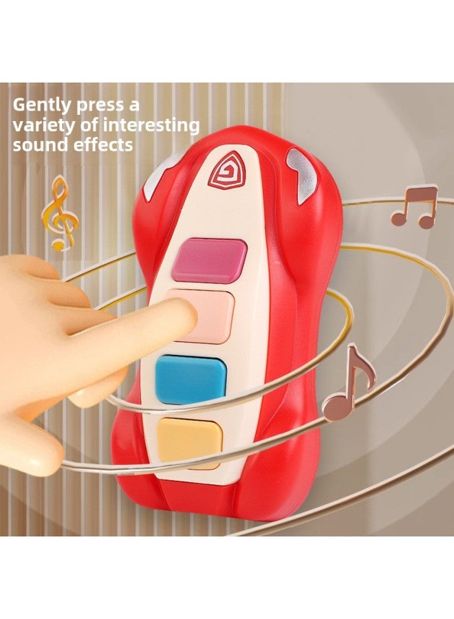 Children's Simulation Car Keys Infant Music Remote Control Toys Educational Early Education Soft Tooth Glue Can Be Chewed-Color:Music Key-yellow Model-Specifications:Bagged - Image 3