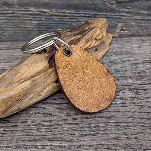 ForLeatherMore Genuine Leather Cow Keychain Farm themed key fob bag charm Drawing Engraved Art Lightweight and durable key holder - Image 4