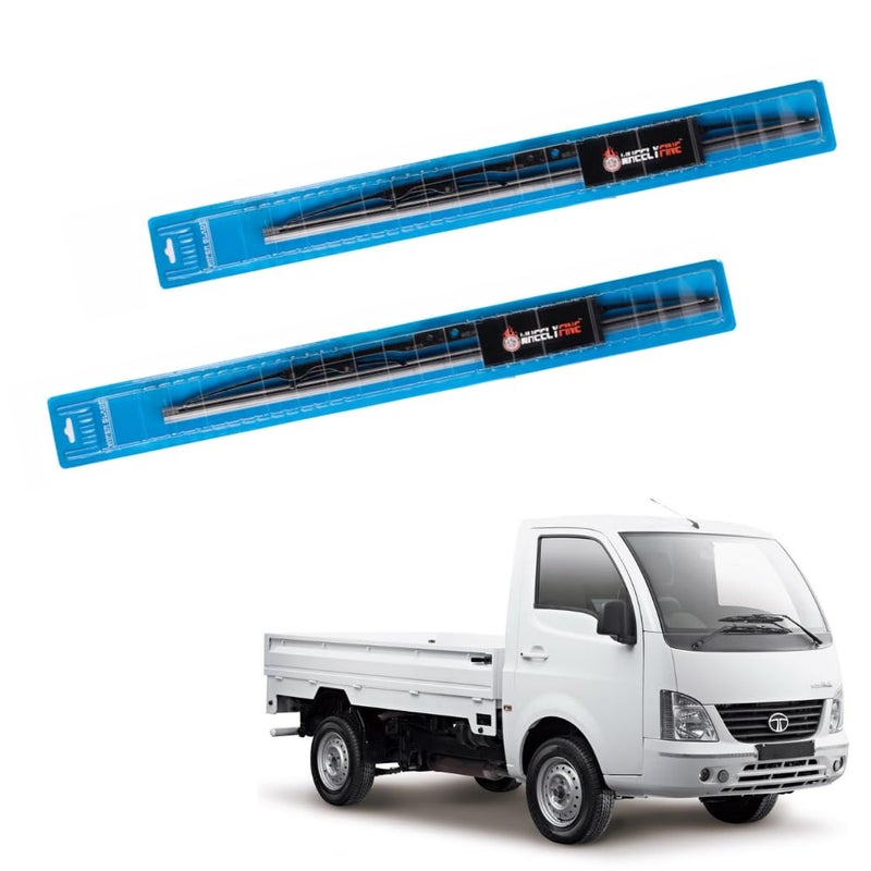 Wheelyfine Car Wiper Blades | Metal Frame | Water Repellent Windshield Wipers | Blade Refills (Tata Ace Super (2009 Onwards) Dr 20"/Pa 20") - Image 2
