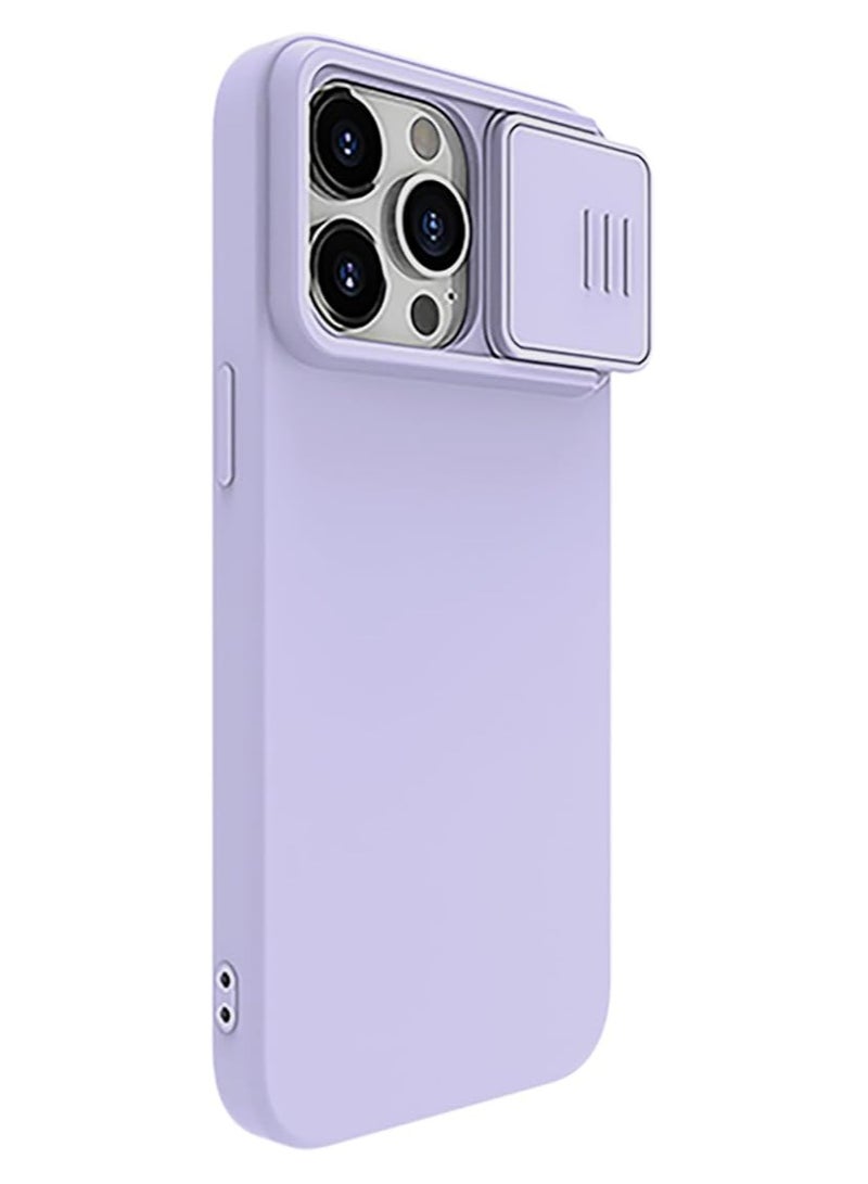 Nillkin CamShield Silky silicon case for Apple iPhone 15 Pro Max 6.7 (2023)-Light Purple - Image 3