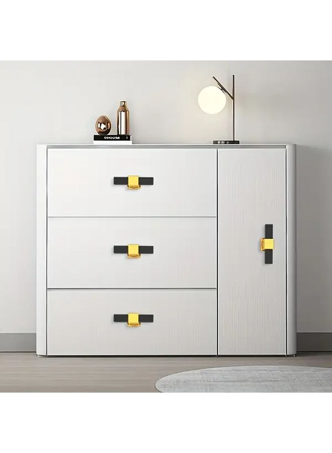 Gray Modern Minimalist Striped Cabinet Handles Sleek Black Gold Aluminum Drawer Pulls - Image 5