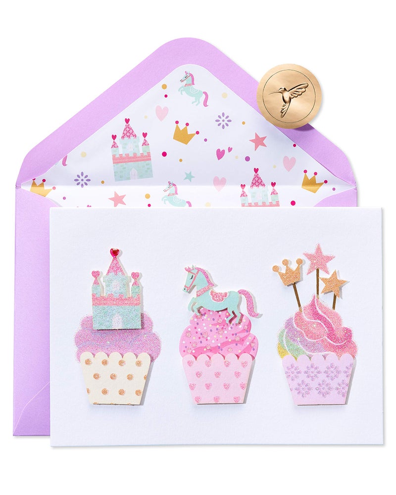 Papyrus Birthday Card for Girl (Sweet, Fun, and Sparkly) - Image 4