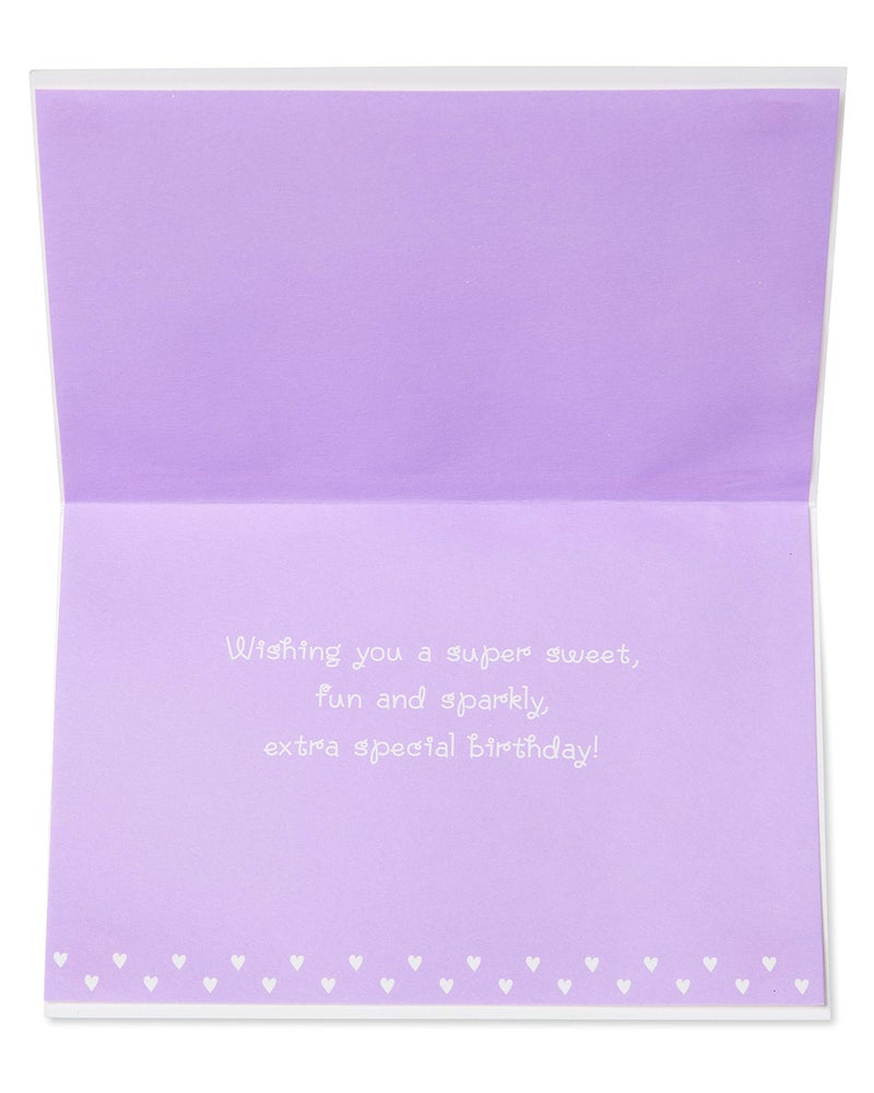 Papyrus Birthday Card for Girl (Sweet, Fun, and Sparkly) - Image 2