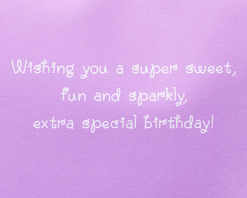 Papyrus Birthday Card for Girl (Sweet, Fun, and Sparkly) - Image 3