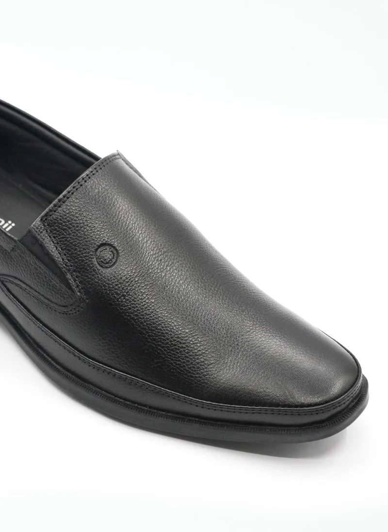 Geoomnii Black Men’s Formal Slip-On Shoes – Classic Comfort, Elegant Design, Office & Party Wear for Men | Best Price UAE