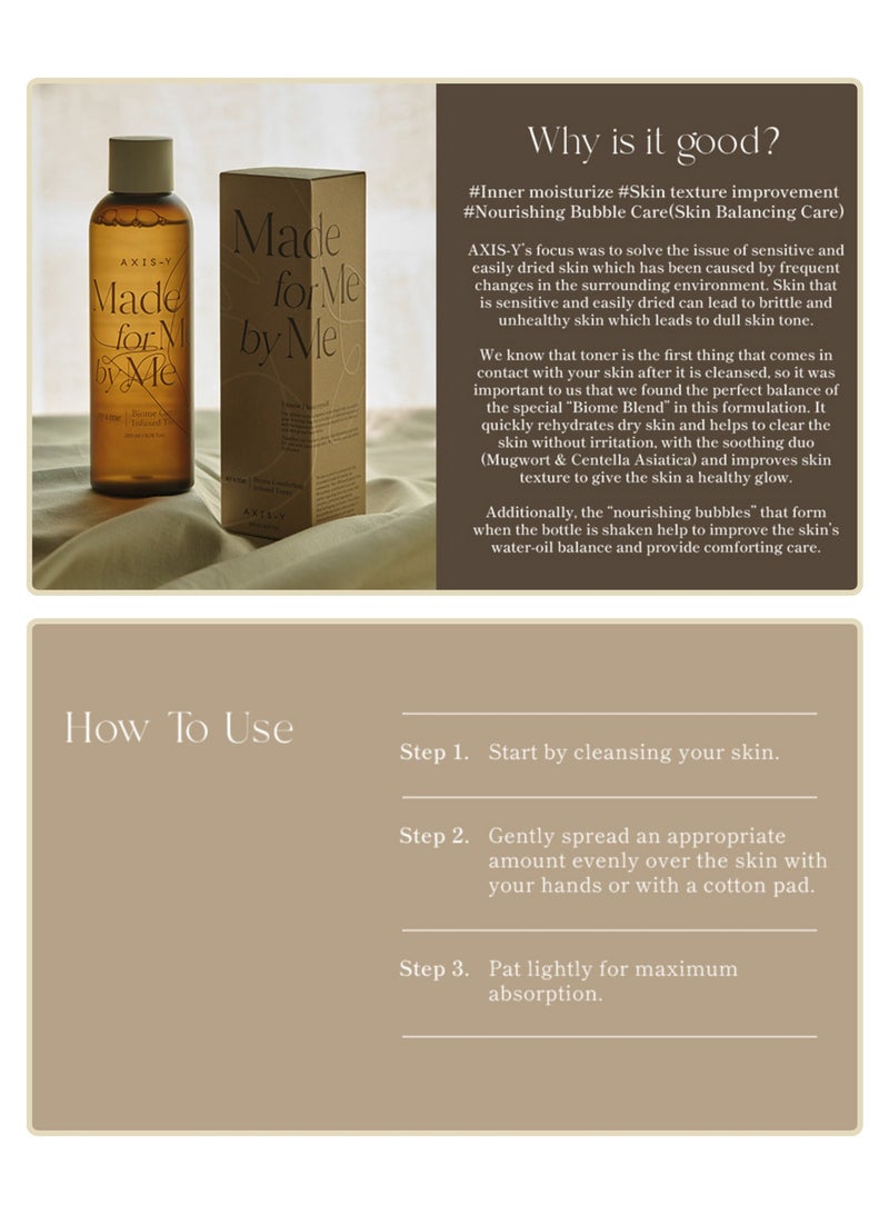 AXIS-Y Made for Me by Me Biome Comforting Infused Toner - Sensitive, Irritated & Unbalanced Skin Solution - Image 5