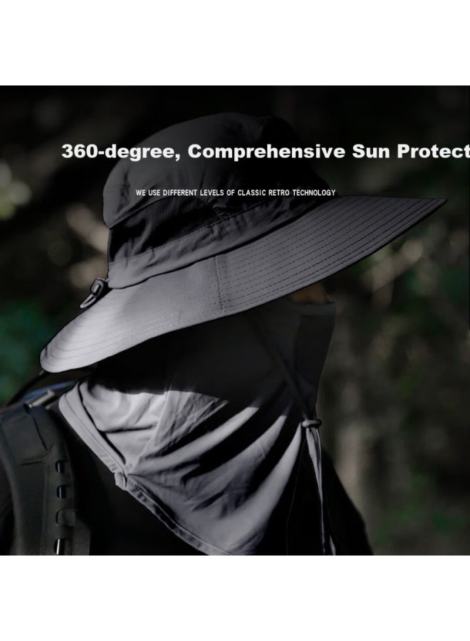 Tactical Bird Summer Outdoor Sun Protection Sunshade Hat Men Sun Climbing Hiking Fishing Fisherman Hat - Image 3