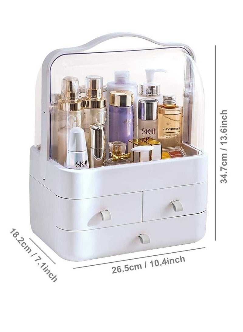 Organized Home Waterproof Dustproof Cosmetic Organizer Box with Lid Fully Open Makeup Display Boxes  - Image 2