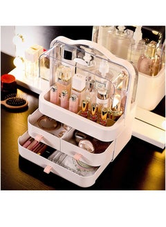 Organized Home Waterproof Dustproof Cosmetic Organizer Box with Lid Fully Open Makeup Display Boxes  - Image 3