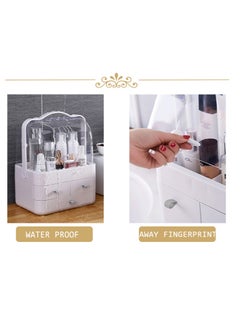 Organized Home Waterproof Dustproof Cosmetic Organizer Box with Lid Fully Open Makeup Display Boxes  - Image 5