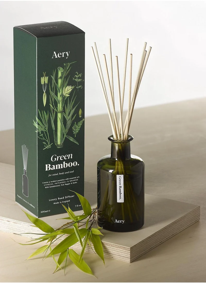 ايري ليفينج Aery Living Green Bamboo Reed Diffuser Cypress Patchouli And Orange