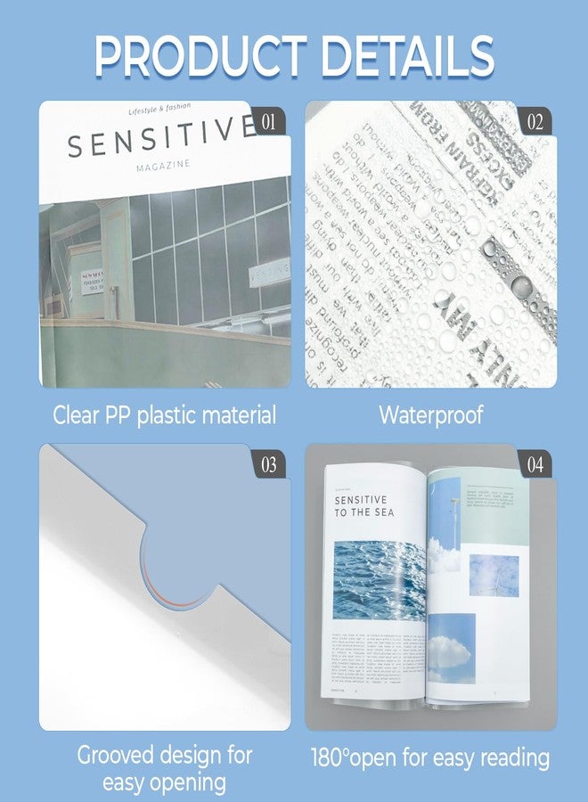 ام اند جي مجموعة من 10 أغلفة تقارير من M&G مزودة بشريط منزلق، تحتوي على 70 ورقة، غلاف تقرير شفاف بسماكة 10 مم مناسب لورق A4 وورق بحجم الرسائل، مقاس 8.7 × 12.2 بوصة - Image 5