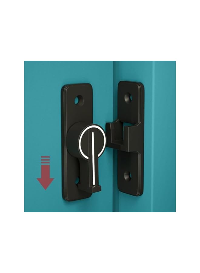 promass 90 Degree Right Angle Door Lock, Heavy Duty Flip Door Latch, Bolt Lock cam Lock, Door and Window Push-Pull Lock, Rod Bolt barn Push-Pull Door Lock for Bedroom, Garage, Window - Image 4