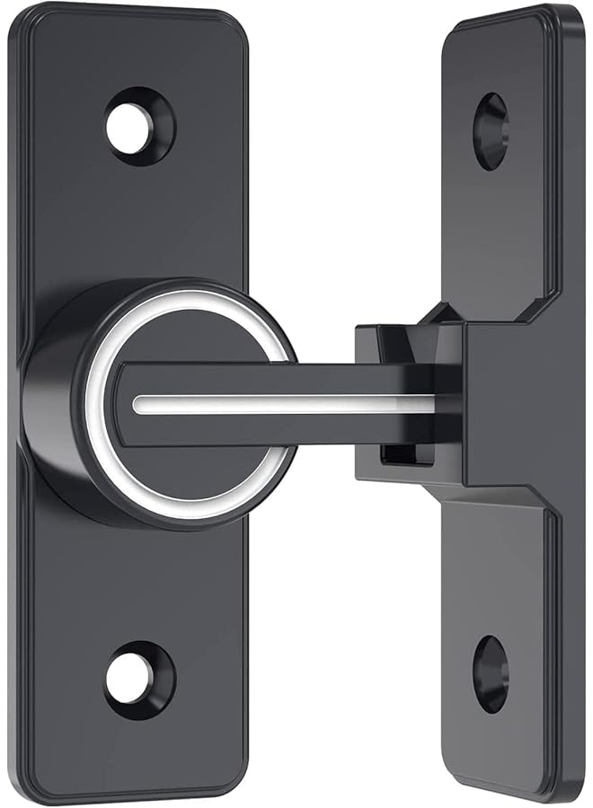 promass 90 Degree Right Angle Door Lock, Heavy Duty Flip Door Latch, Bolt Lock cam Lock, Door and Window Push-Pull Lock, Rod Bolt barn Push-Pull Door Lock for Bedroom, Garage, Window - Image 1