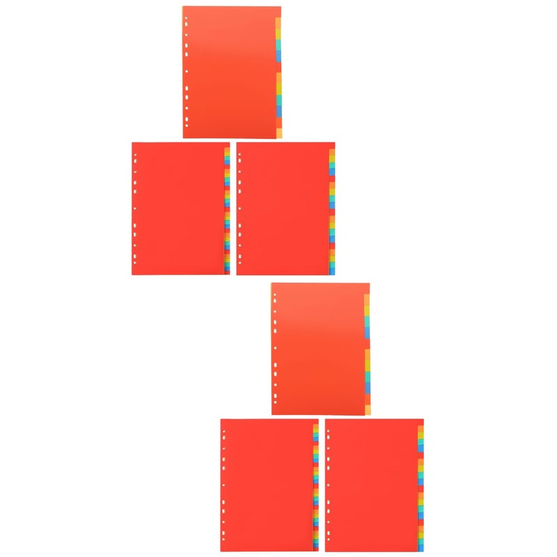 6 Sets of Colored Binder Dividers Notepad Dividers Binder Notebook Page Dividers Organizers - Image 1