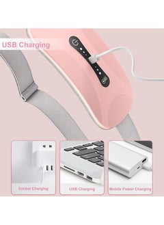 ELTRAZONE Menstrual Heating Pad, 3-Level Adjustable Temperature Electric Heating Belt for Period Pain Relief – Portable Waist & Belly Comfort for Women & Girls, Pink  - Image 3