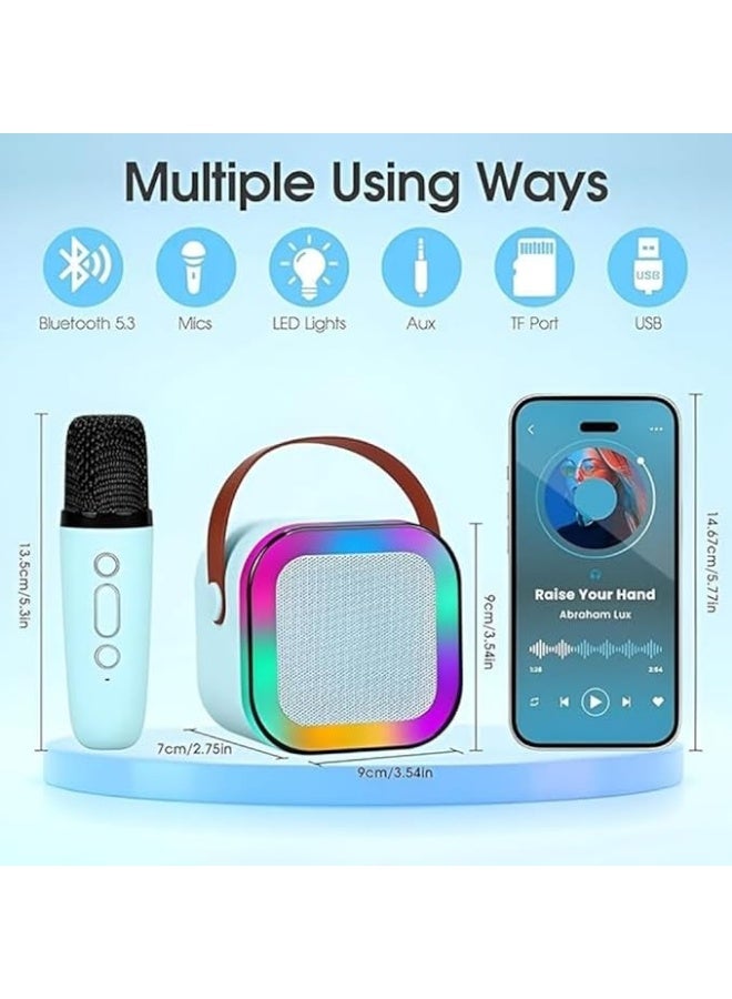 Bluetooth Speaker with Wireless Mic - Kids Microphone Toy - Wireless Karaoke Machine - Bluetooth Speaker and Microphone - Kids Speakers - Amazing Singing Experience for Kids and Adults with LED Light and Fun Sound Effects - Perfect Birthday and Party Gifts for Girls and Boys - - Image 2