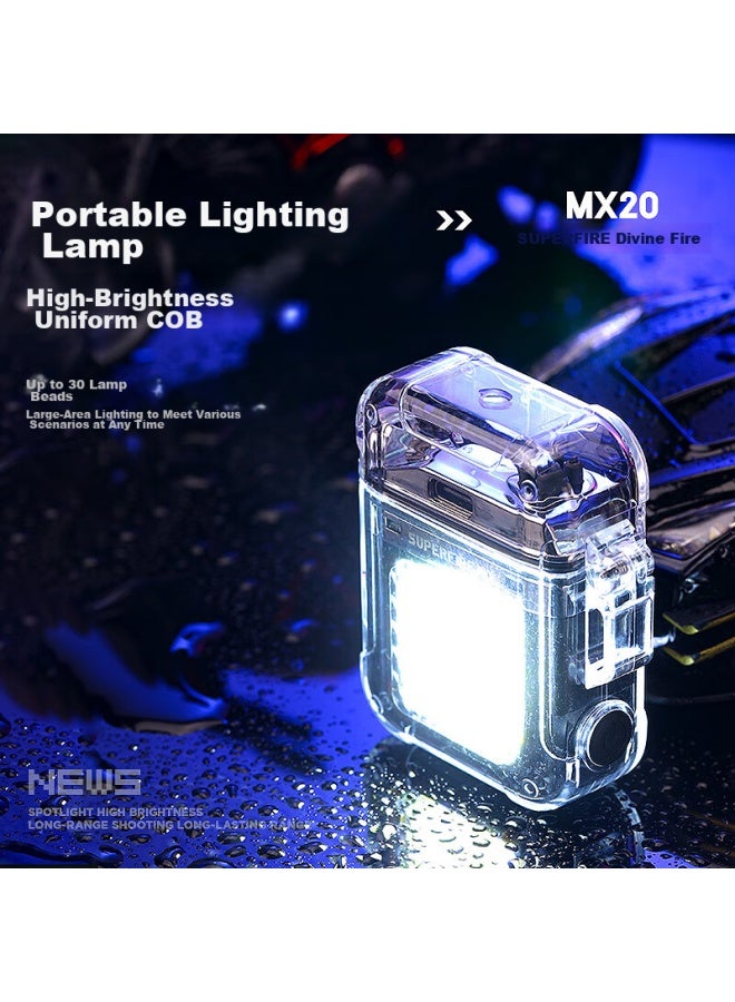 SupFire Mx20 High-Intensity Flashlight, Multifunctional Rechargeable Outdoor Windproof Lighter, Auto Repair Work Light, Mini Spotlight - Image 4
