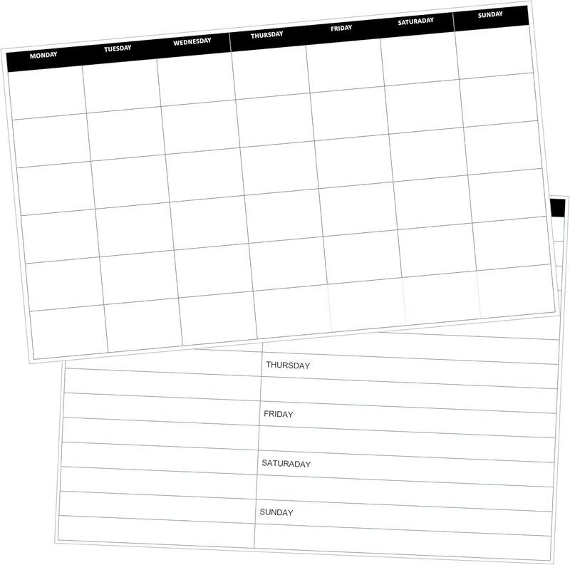 Iconikal Iconikal Magnetic Monday Start Calendar Dry Erase Month and Week Planner 14 x 11 inches 2Pack Set 