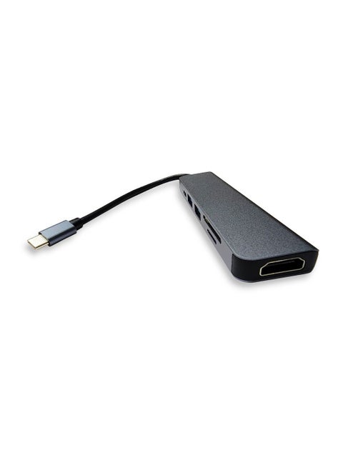 USB C to HDTV Adapter that supports Windows Mac , Android devices and projector in up to 4K*2K HD display  that feature a USB C slot , 6 In 1 Adapter ,easy and convenient to operate