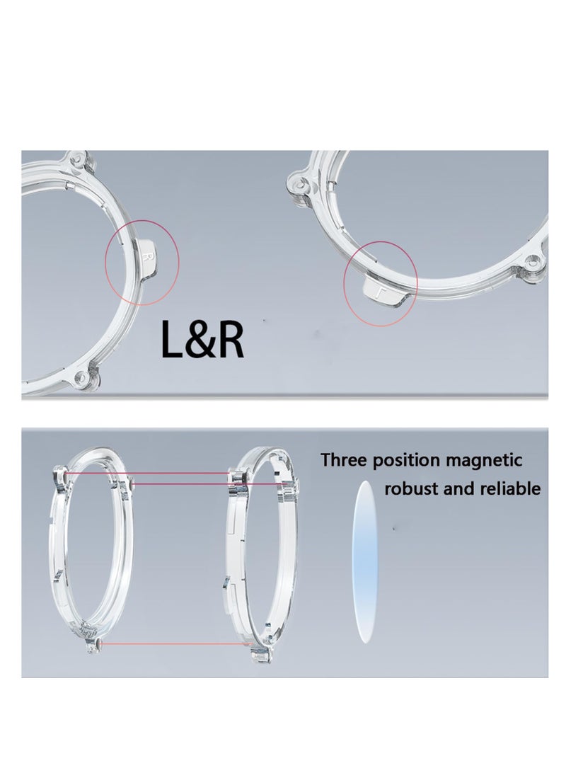 حامي فراغ النظارات، متوافق مع ملحقات ميتا، حامي عدسات النظارات المغناطيسية، إطار مقاوم للخدش لإدخال عدسات النظارات، لحماية نظارات قصر النظر من الخدوش. - Image 4