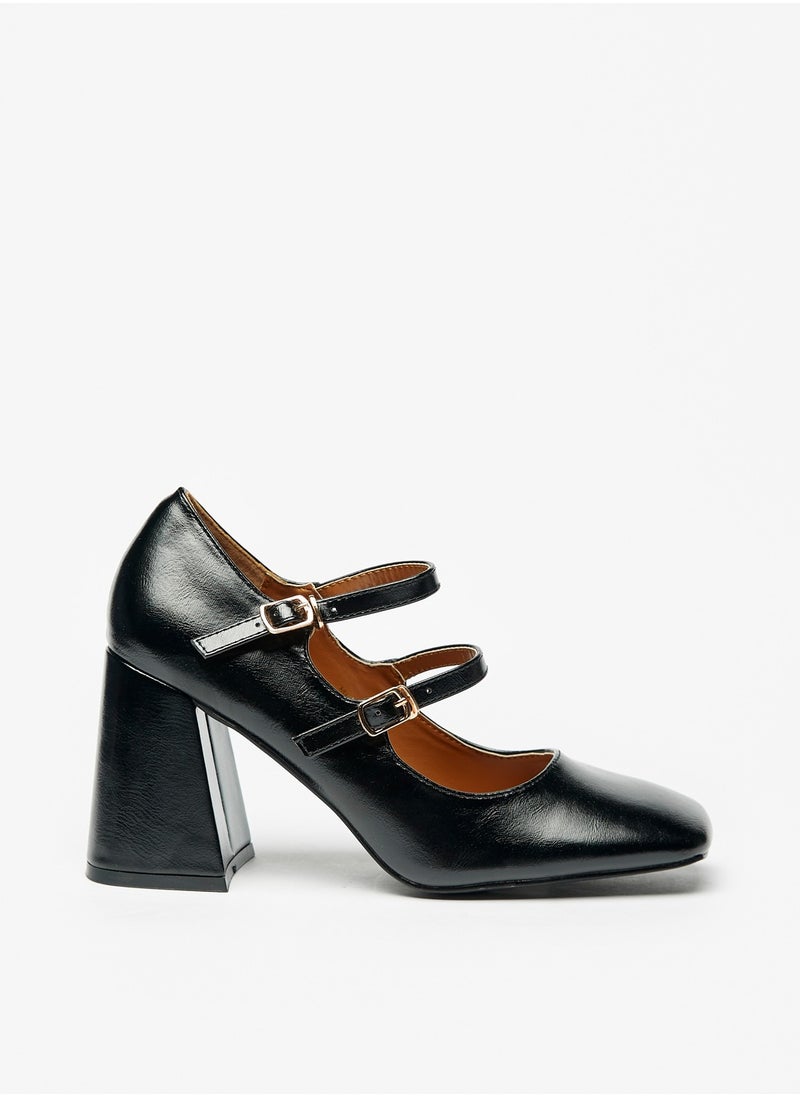 Flora Bella By Shoexpress - Women Floral Bella Solid Pumps with Block Heels - Image 1