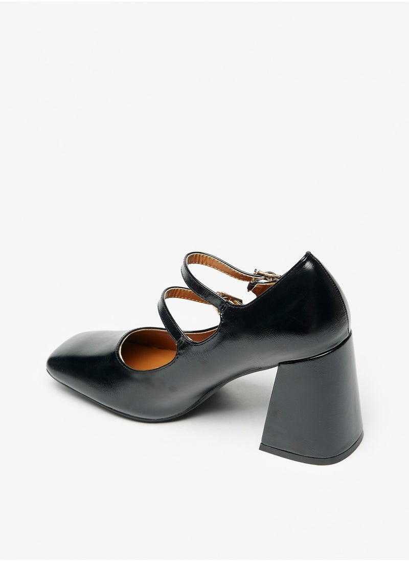 Flora Bella By Shoexpress - Women Floral Bella Solid Pumps with Block Heels - Image 1