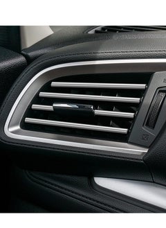 SYOSI 20pcs Car Air Conditioner Vent Outlet Trim Car Interior Moulding Trim  Chrome PVC Car Interior Trim Vent Outlet Trim Decoration Strip for All Straight Air Vent Outlet Silver  - Image 2