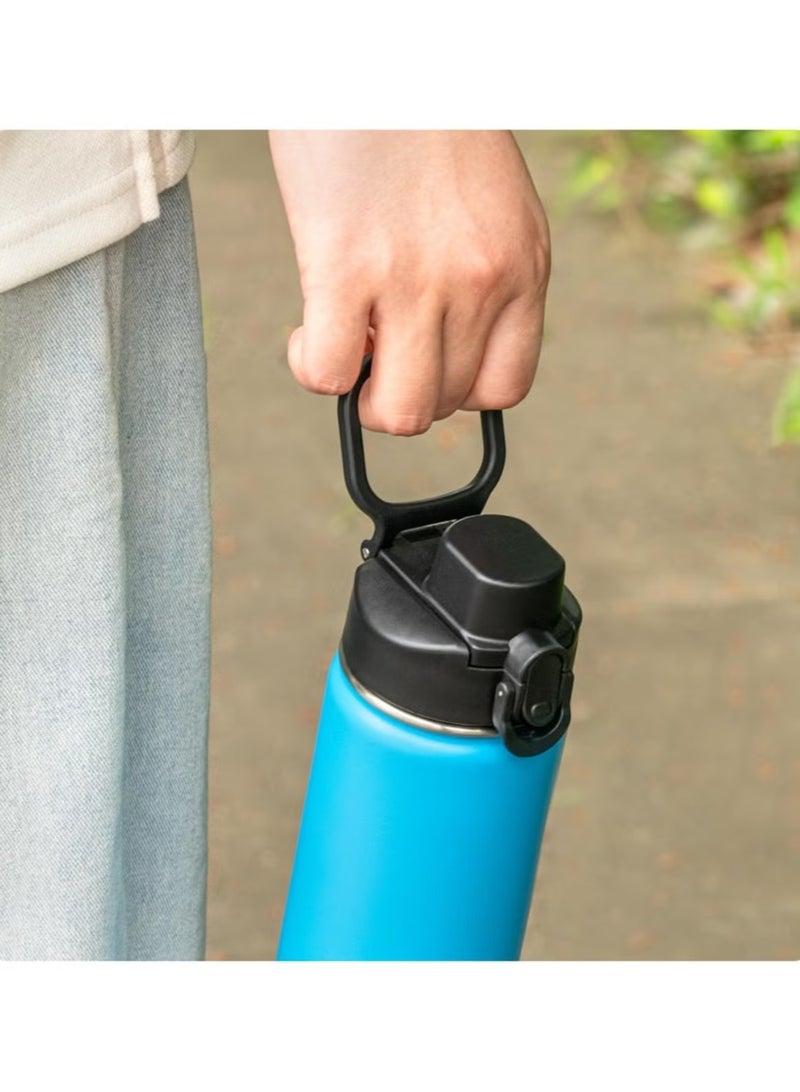 جمورو غطاء قابل للطي تلقائيًا لزجاجة هيدرو فلاسك ذات الفوهة الواسعة، غطاء بديل بغطاء فوهة مع قفل بزر للزجاجات البسيطة والحديثة والحديدية وزجاجات المياه ذات الفوهة الواسعة الأخرى - Image 5