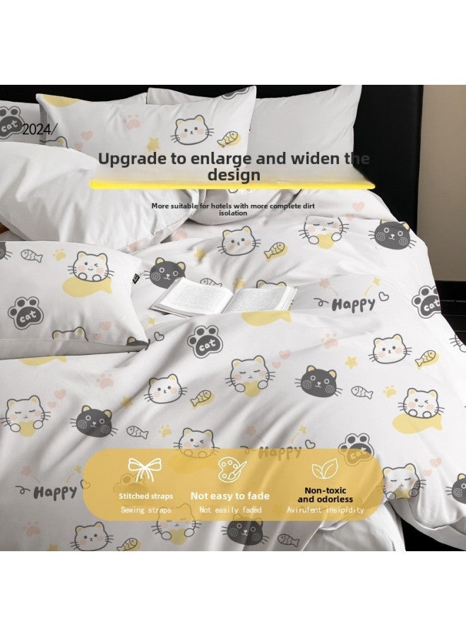 Hotel Disposable Bed Sheet Quilt Cover Pillowcase Bed Four-Piece Set Dirty-Extra Thickened Travel Supplies Sterilized Portable-Color:Disposable Throwing Socks [short Tube]  - Image 4
