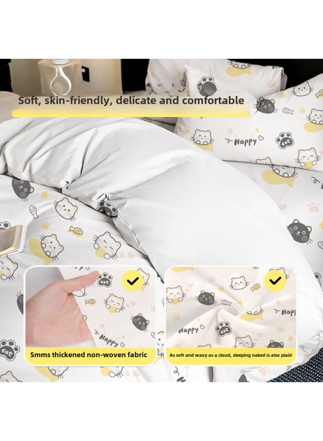 Hotel Disposable Bed Sheet Quilt Cover Pillowcase Bed Four-Piece Set Dirty-Extra Thickened Travel Supplies Sterilized Portable-Color:Disposable Throwing Socks [short Tube]  - Image 5