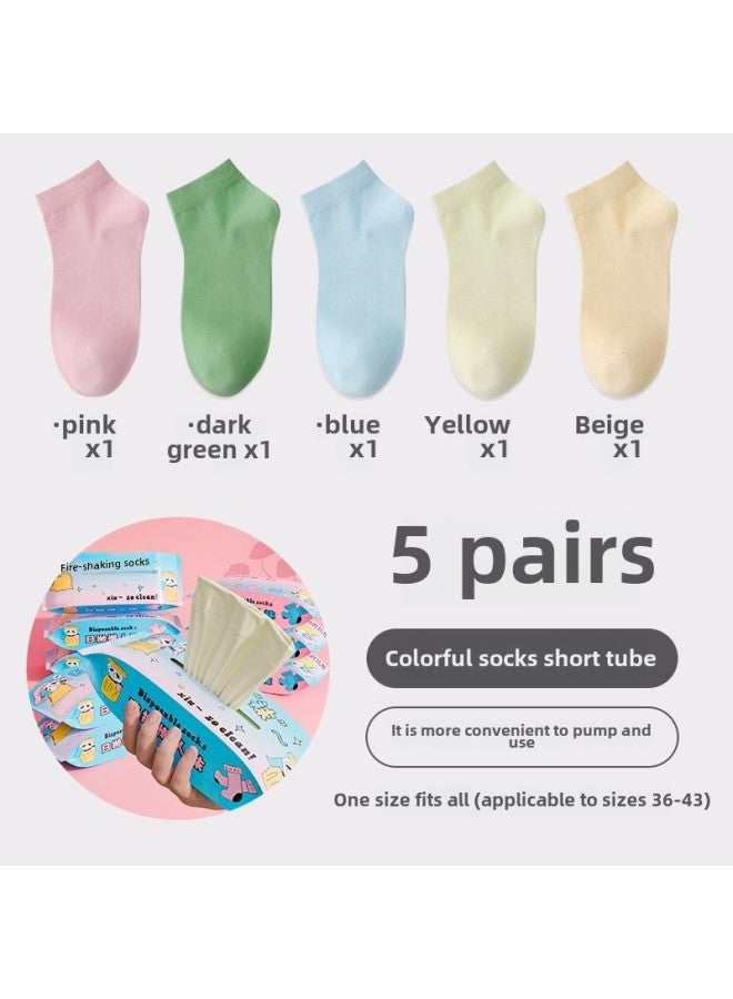 Hotel Disposable Bed Sheet Quilt Cover Pillowcase Bed Four-Piece Set Dirty-Extra Thickened Travel Supplies Sterilized Portable-Color:Disposable Throwing Socks [short Tube]  - Image 1