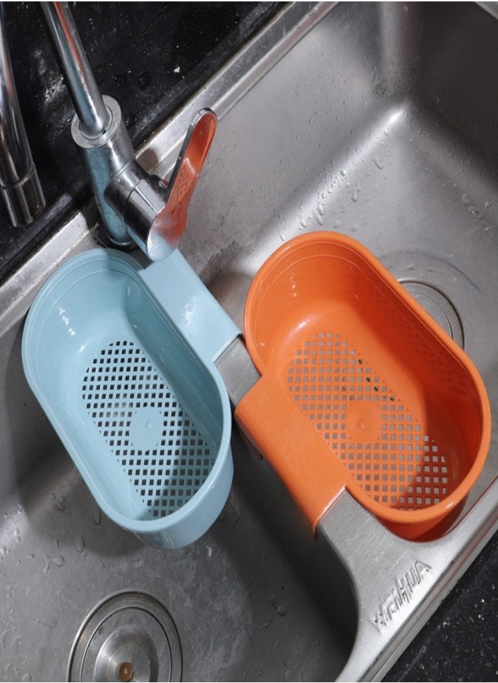 XVersion Adjustable Sink Storage Basket | Drain Rack for Kitchen Sink | Multi-Purpose Sink Organizer for Sponge, Fruits & Vegetables  - Image 1