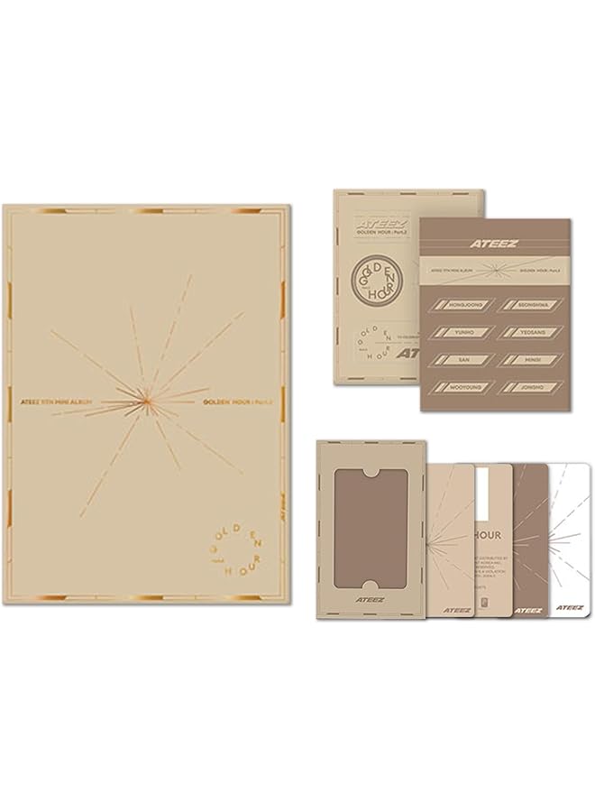 The Bros ألبوم [الساعة الذهبية : الجزء 2] (ألبوم بوكا - إصدار فور) حامل صور + بطاقة QR + بطاقة صورة + بطاقة صور + ملصق + 2 شارة دبابيس + 4 بطاقات صور إضافية