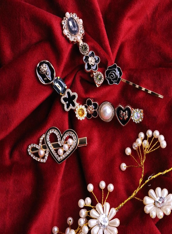 ANNACREATIONS 5-Piece Premium Korean Hair Clips Set for Women & Girls - Elegant Royal Black Stylish Accessories - Image 4