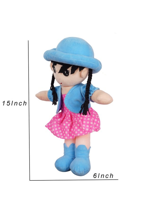 HELLO BABY - HELLO BABY Super Soft Girls Huggable Winky Doll for Kids, Girls, Washable Soft Plush Toy for Kids, Girls, Plush Doll for Baby Girls, Doll Soft Toys for Baby Girls (Pink, 40 Cm) - Image 1