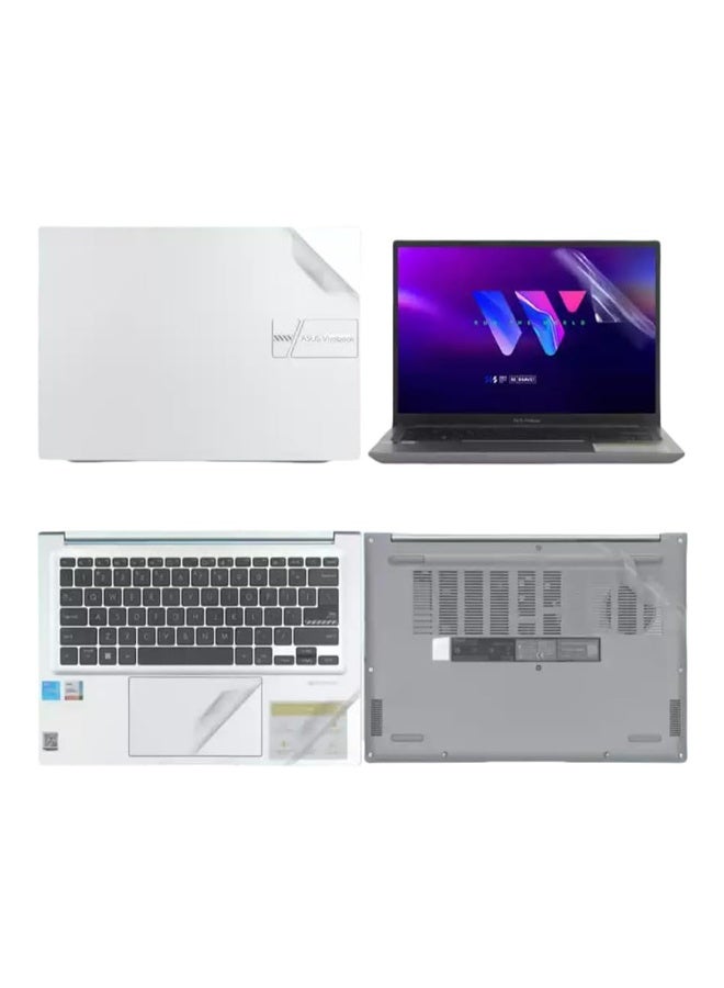 general Laptop Decal Cover Compatible with 14 Inch ASUS VivoBook Pro 14 2025 S5406S Anti Scratch Sticker Three Sided Notebook Film Transparent frosted finish - Image 1