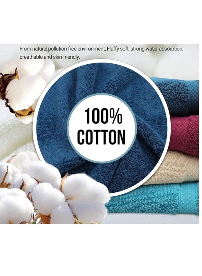 Safi Plus Towel Set Luxury Hotel Quality 600 GSM Genuine Combed Cotton, Super Soft & Absorbent Family Bath Towels 6 Piece Set -  2 Bath Towels, 2 Hand Towels, 2 Washcloths - Bordeaux - Image 5