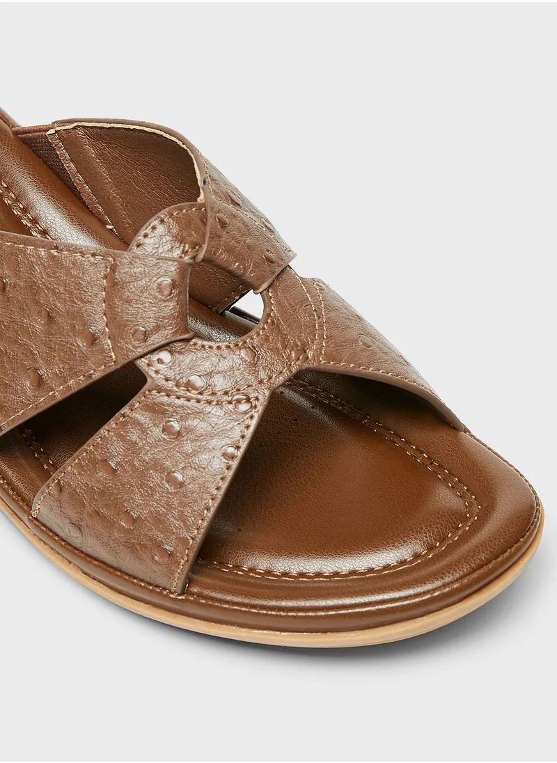 شو اكسبرس Double Strap Wedge Sandals