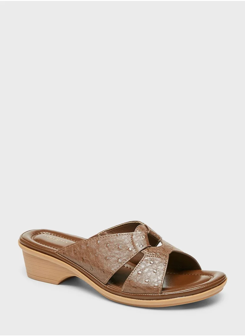 شو اكسبرس Double Strap Wedge Sandals