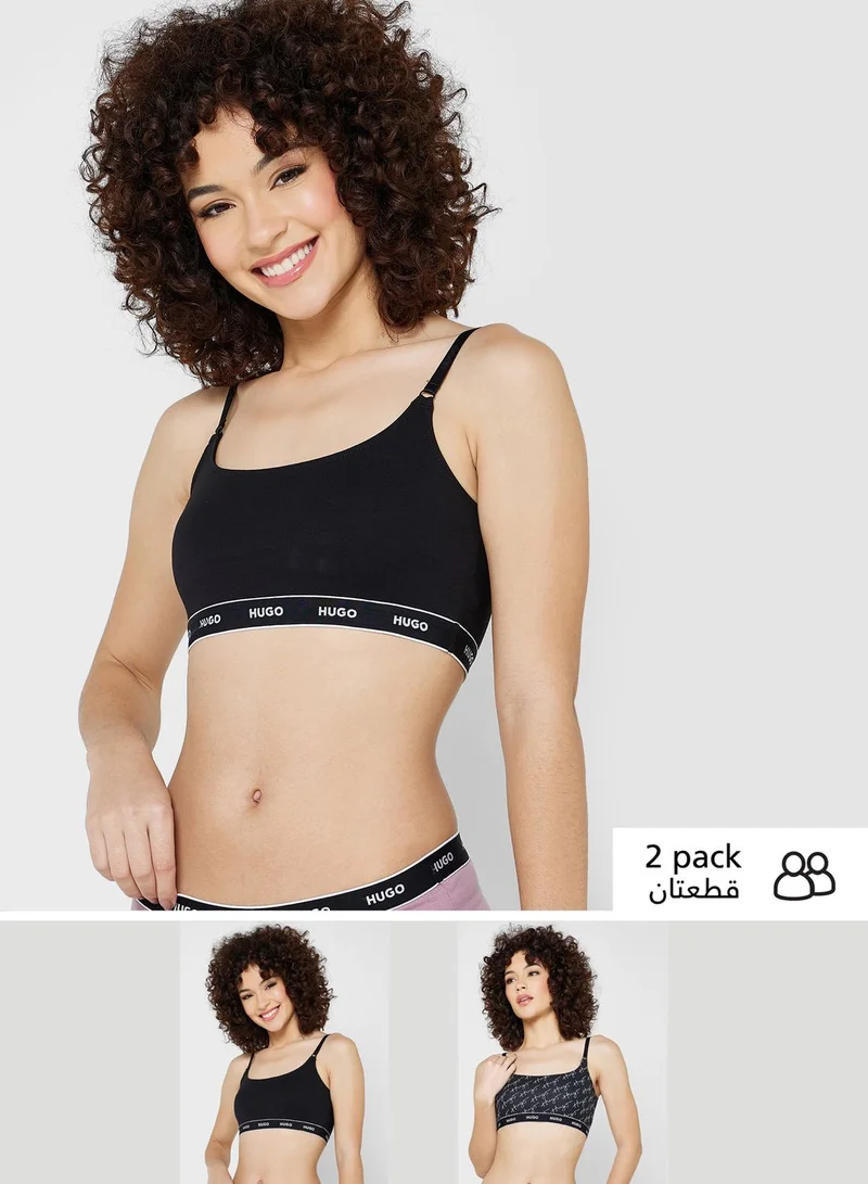 HUGO 2 Pack Logo Bralette