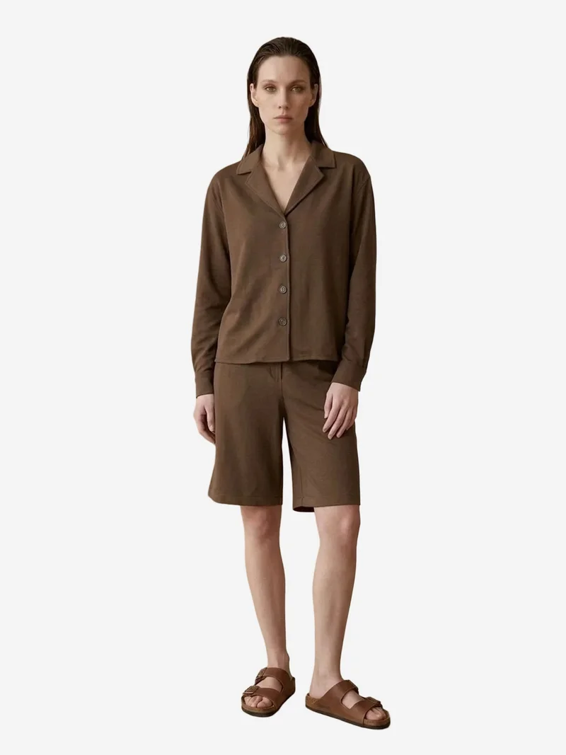 MY FASHION MY FASHION Cotton Poplin Shirt and Shorts Set