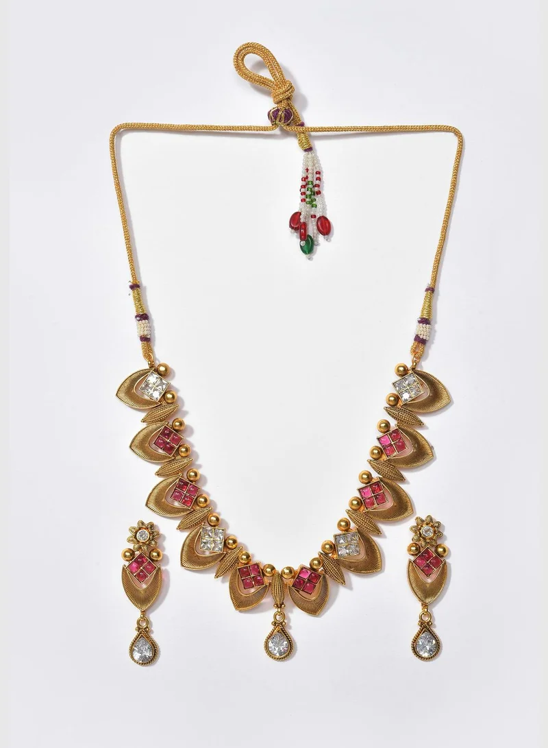 SOHI Meenakari Gold Plated Necklace Set