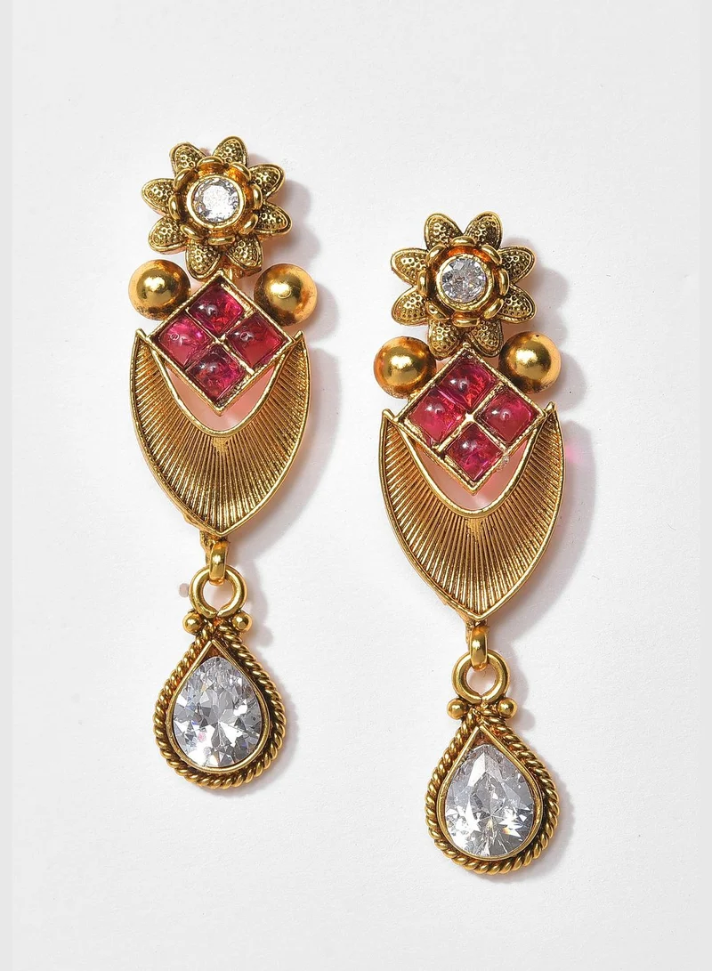 SOHI Meenakari Gold Plated Necklace Set