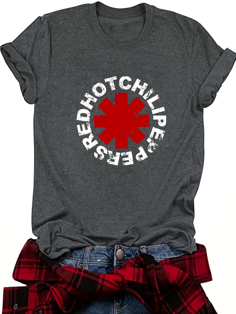Summer Women'S Letter Slogan Pattern Round Neck Short Sleeve Fashion Explosions T-Shirt Explosives - Image 1