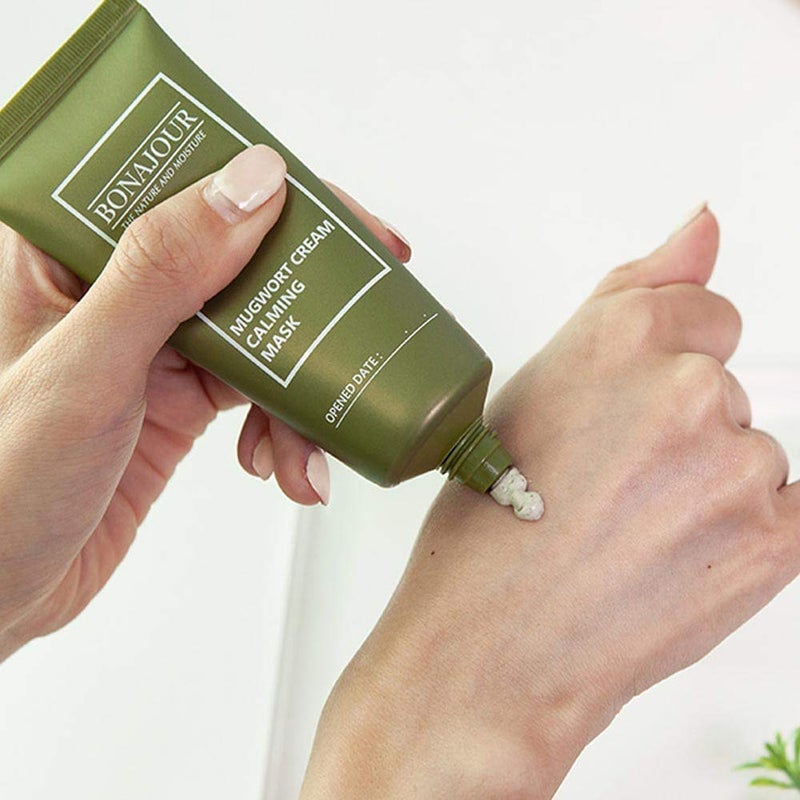 BONAJOUR [BONAJOUR] Organic Mugwort & Green Tea Calming Gentle Clay Mask - Nourishing & Deep Moisturizing & Soothing 1.9 Fl. Oz - Image 2