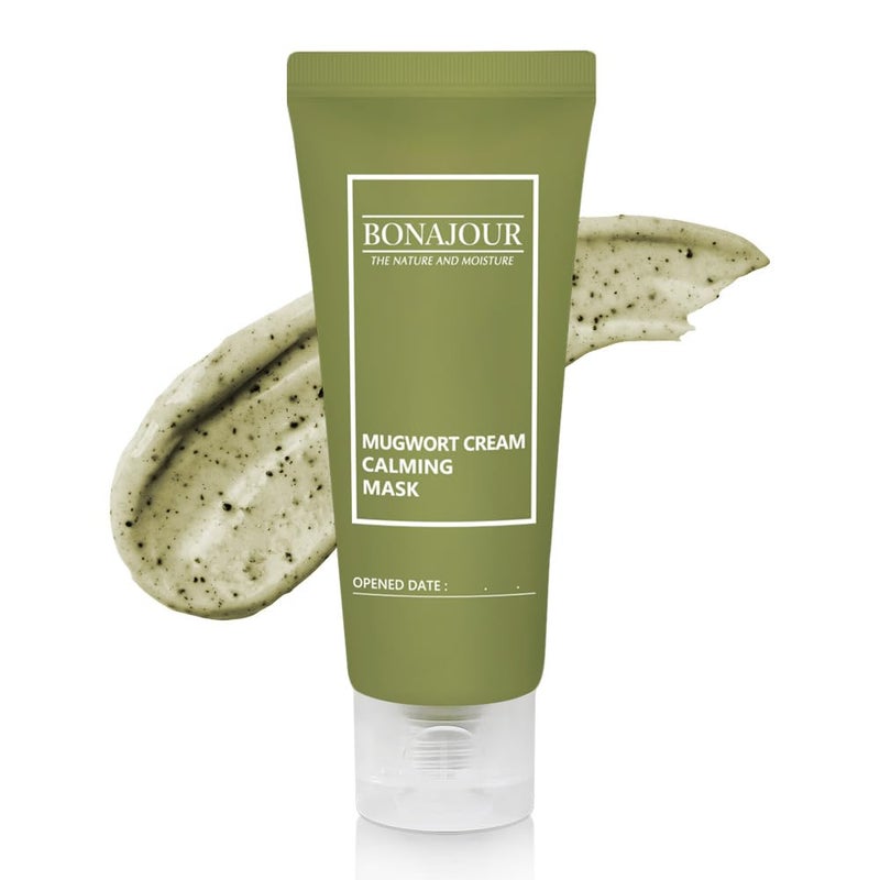 BONAJOUR [BONAJOUR] Organic Mugwort & Green Tea Calming Gentle Clay Mask - Nourishing & Deep Moisturizing & Soothing 1.9 Fl. Oz - Image 1