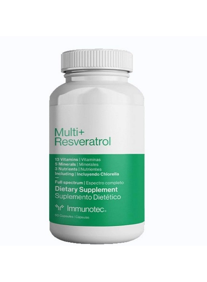 Immunotec Multi+ Resveratrol Full Spectrum Dietary Supplement 13 Vitamins, 5 Minerals, 3 Nutrients With Chlorella - Image 1